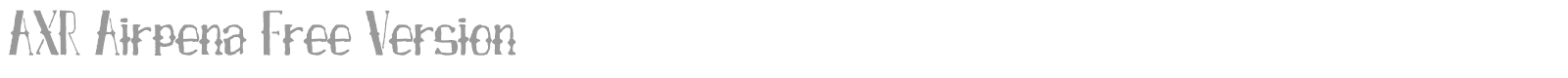 AXR Airpena font preview